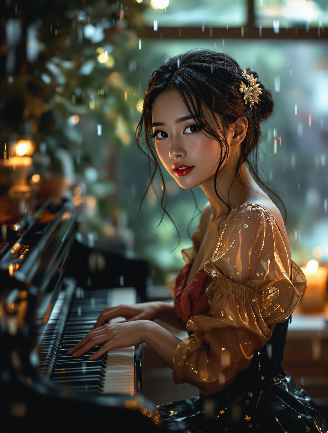 美女人体艺术写真纯欲风:花间精灵
